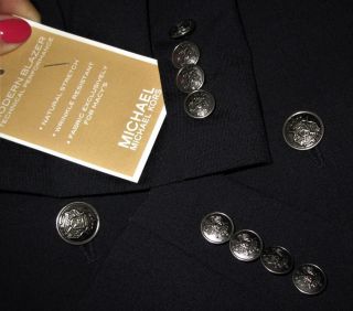 10 Michael Kors Buttons Full Set Of 10 100 Auth Silver Blazer Logo Crest Shield