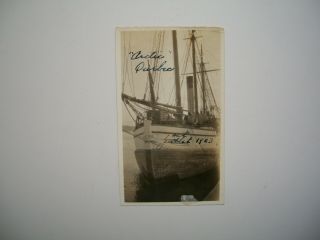Rare Antique Photo Of Ship Artic Captain J.  E Bernier In 1923 Quebec Canada