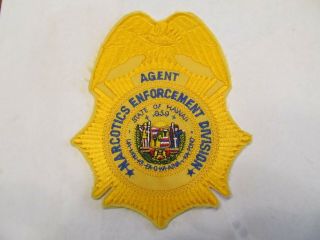 Hawaii State Narcotics Enforcement Patch Obsolete