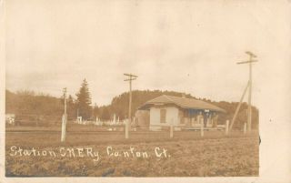 Canton,  Ct C.  N.  E.  R.  R.  Station H.  P.  Foote Real Photo Post Card 1911