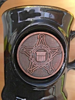 United States Secret Service Mug Cup With Official Metal Insignia