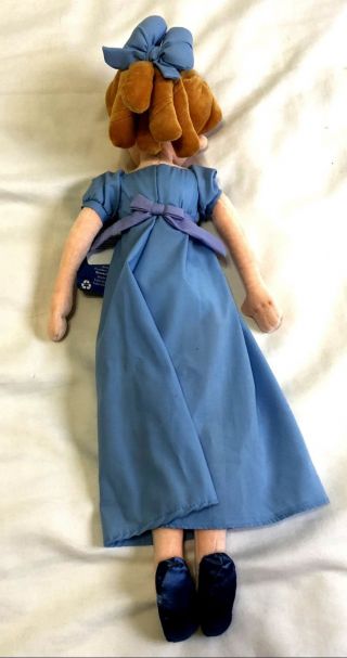 Disney Store John Wendy Darling Peter Pan Stuffed Plush Doll Set RARE 3