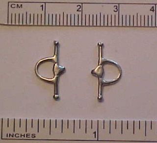 Twmhc Traditional 1:9 Scale D - Ring (dee Ring) Full Cheek Snaffle Bit Silver - Tone