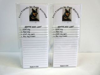 Australian Cattle Dog Magnetic Refrigerator List Pad Set Of 2 Pads By Ruth