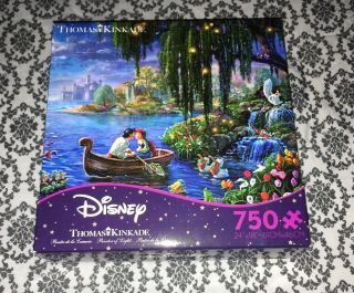 Thomas Kinkade Disney The Little Mermaid 750 Pc Puzzle Kiss The Girl Ariel