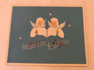 Vintage Angel Christmas Greeting Card 1949 By Burgoyne