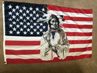 Native American Indian United States Large Flag 57 " X 31.  5 "