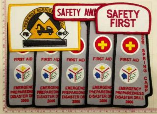 First Aid & Service Patrol & Safety First & Safety Award Patches 8 Joint Sales