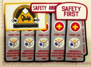 FIRST AID & Service Patrol & Safety First & Safety Award Patches 8 joint sales 2