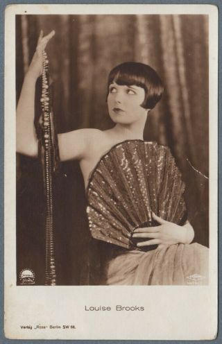 Old Postcard Silent Movie Star Actress Louise Brooks Ross 1879/1
