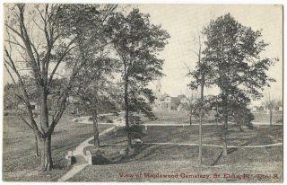 St.  Elmo Illinois Il Maplewood Cemetery 1914