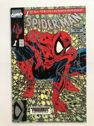 Spider - Man 1 (aug 1990,  Marvel) Platinum W/ Retailer’s Incentive Letter