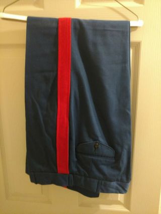 U.  S.  Marine Corps Usmc Dress Blue Trousers With Blood Stripe - Size 36r