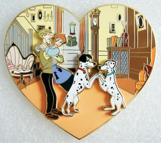 101 Dalmatians Pongo Perdita Roger Anita Love Greatest Power Heart Fantasy Pin