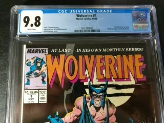 1988 Marvel Wolverine 1 Cgc 9.  8 Wp 1st Wolverine As Patch