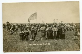 Old Rppc,  Sioux Sun Dance,  Postmarked 1909