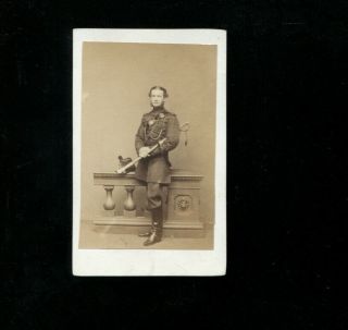 Military Officer With Sword Cdv Photograph Mayall London
