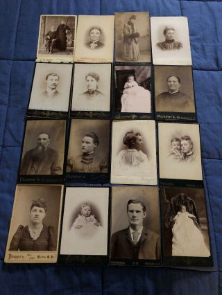 Sixteen Photograph Cabinet Card - Studio Photographers From West Virginia
