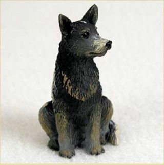 Australian Cattle Dog Tiny Ones Dog Igurine Statue Pet Gift Resin Blue