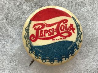 Pepsi Double Dot 1940’s Vintage Pin Back Button