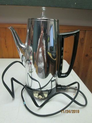 Vintage Ge 9 Cup Coffee Percolator Maker A1p15 Immersible General Electric Usa