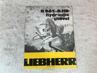 Rare 1970s Liebherr R965 Hydraulic Shovel Excavator Dealer Brochure