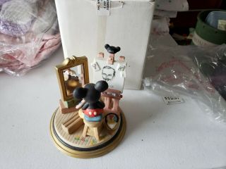Mickey Mouse Painting Self Portrait Walt Disney World Ceramic Figurine