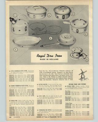 1958 Paper Ad Royal Dru Iron Made In Holland Tea Kettle Cookware Pots Pans Dish