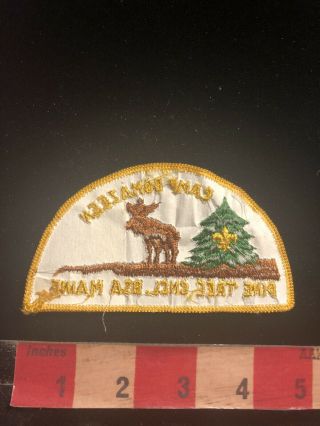Vtg PINE TREE COUNCIL Boy Scout BSA MAINE CAMP BOMAZEEN Patch 99N4 2