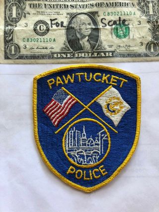 Pawtucket Rhode Island Police Patch Un - Sewn Great Shape