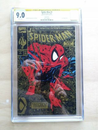 The Spider - Man 1 Signed By Stan Lee Cgc Ss (aug 1990,  Marvel)