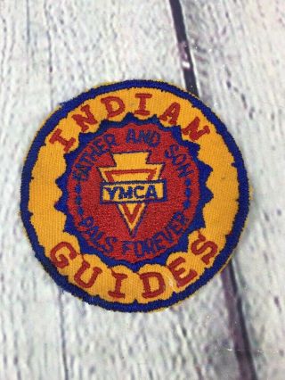 Vintage Ymca Indian Guides Patch Father And Son Pals Forever - 4 "