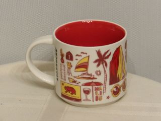 Starbucks Coffee Been There Series Mug California Cup Redwoods Surf Grapes 14oz