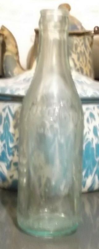 VERY EARLY OLD ANTIQUE STRAIGHT SIDE COCA COLA BOTTLE AQUA BLUE COLORED 2