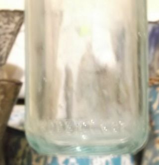 VERY EARLY OLD ANTIQUE STRAIGHT SIDE COCA COLA BOTTLE AQUA BLUE COLORED 3