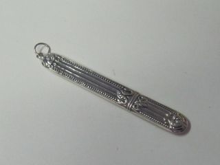 Ornate Fluted Sterling Silver Needle Case - (last Ones)