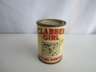 Vintage Clabber Girl Baking Powder Tin Empty