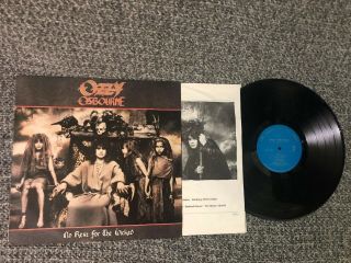 Ozzy Osbourne Lp No Rest For The Wicked 1988 V.  G