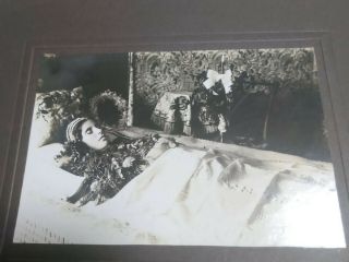 Post Mortem Woman Open Coffin Casket Vintage Real Photo 1910 
