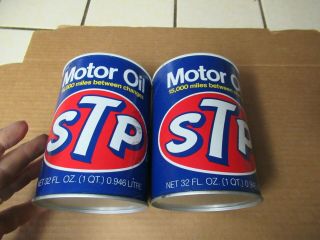 2 Full Fiber Cans Of Stp Motor 10w - 20w - 50