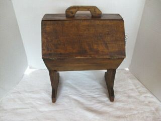 Vintage Handmade Wooden Sewing/notions Stand W/notions