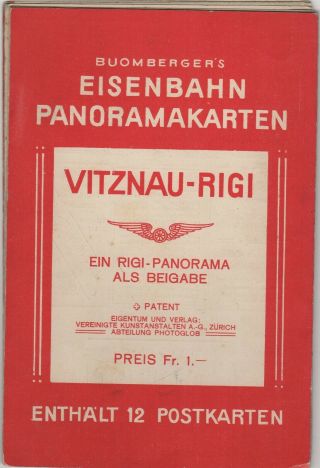 Switzerland Vitznau - Rigi Swiss Railway 12 Printed Postcards As A Panorama C.  1910