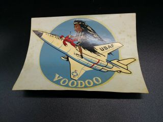 Vintage Air Force Voodoo Decal F - 101 Nos