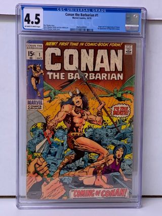 Conan The Barbarian 1 - Cgc 4.  5 - 1st Appearance Of Conan The Barbarian - Key