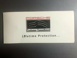 1997 Porsche Lifetime Protection Showroom Sales Folder,  Medallion Rare Awesome