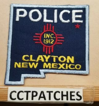 Clayton,  Mexico Police Shoulder Patch Nm