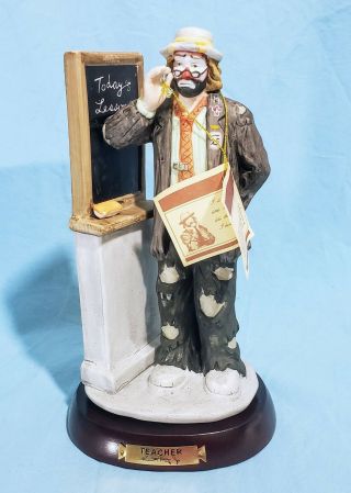 Emmett Kelly Jr.  Teacher Clown Figurine Professional Series By Flambro