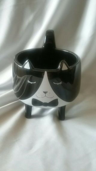 Arlington Designs Cat Mug Four Legged Tuxedo Cat