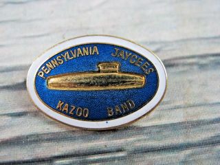 Pennsylvania Jaycees Kazoo Band Lapel Enameled Pin