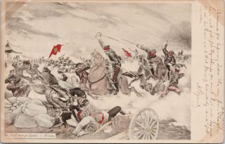 The Land War Of Japan & Russia Soldiers Battlefield Far East C1904 Postcard E39